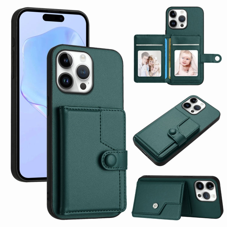 Capa de telemóvel com bolsa para cartões com botão e proteção RFID anti-roubo, para iPhone 17 Pro Max, para iPhone 17 Pro, para iPhone 17, para iPhone Air, para iPhone 16 Pro Max, para iPhone 16 Pro, para iPhone 16 Plus, para iPhone 16