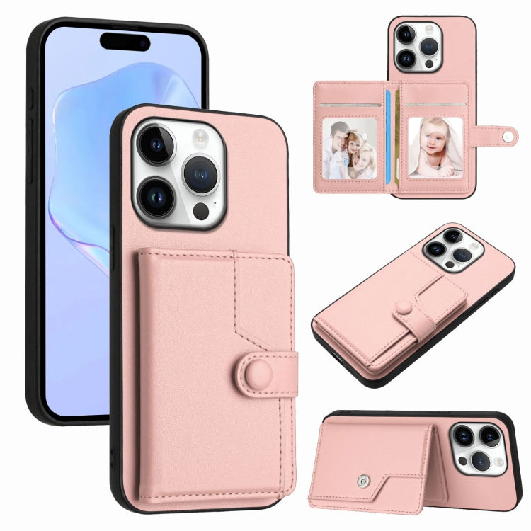 Capa de telemóvel com bolsa para cartões com botão e proteção RFID anti-roubo, para iPhone 17 Pro Max, para iPhone 17 Pro, para iPhone 17, para iPhone Air, para iPhone 16 Pro Max, para iPhone 16 Pro, para iPhone 16 Plus, para iPhone 16