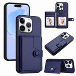 Capa de telemóvel com bolsa para cartões com botão e proteção RFID anti-roubo, para iPhone 17 Pro Max, para iPhone 17 Pro, para iPhone 17, para iPhone Air, para iPhone 16 Pro Max, para iPhone 16 Pro, para iPhone 16 Plus, para iPhone 16