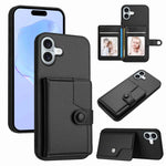 Capa de telemóvel com bolsa para cartões com botão e proteção RFID anti-roubo, para iPhone 17 Pro Max, para iPhone 17 Pro, para iPhone 17, para iPhone Air, para iPhone 16 Pro Max, para iPhone 16 Pro, para iPhone 16 Plus, para iPhone 16