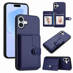 Capa de telemóvel com bolsa para cartões com botão e proteção RFID anti-roubo, para iPhone 17 Pro Max, para iPhone 17 Pro, para iPhone 17, para iPhone Air, para iPhone 16 Pro Max, para iPhone 16 Pro, para iPhone 16 Plus, para iPhone 16