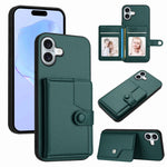 Capa de telemóvel com bolsa para cartões com botão e proteção RFID anti-roubo, para iPhone 17 Pro Max, para iPhone 17 Pro, para iPhone 17, para iPhone Air, para iPhone 16 Pro Max, para iPhone 16 Pro, para iPhone 16 Plus, para iPhone 16