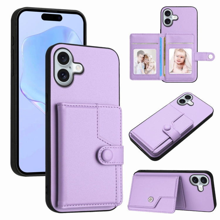 Capa de telemóvel com bolsa para cartões com botão e proteção RFID anti-roubo, para iPhone 17 Pro Max, para iPhone 17 Pro, para iPhone 17, para iPhone Air, para iPhone 16 Pro Max, para iPhone 16 Pro, para iPhone 16 Plus, para iPhone 16