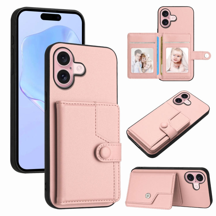 Capa de telemóvel com bolsa para cartões com botão e proteção RFID anti-roubo, para iPhone 17 Pro Max, para iPhone 17 Pro, para iPhone 17, para iPhone Air, para iPhone 16 Pro Max, para iPhone 16 Pro, para iPhone 16 Plus, para iPhone 16