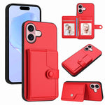 Capa de telemóvel com bolsa para cartões com botão e proteção RFID anti-roubo, para iPhone 17 Pro Max, para iPhone 17 Pro, para iPhone 17, para iPhone Air, para iPhone 16 Pro Max, para iPhone 16 Pro, para iPhone 16 Plus, para iPhone 16