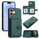 Capa de telemóvel com bolsa para cartões com botão e proteção RFID anti-roubo, para iPhone 17 Pro Max, para iPhone 17 Pro, para iPhone 17, para iPhone Air, para iPhone 16 Pro Max, para iPhone 16 Pro, para iPhone 16 Plus, para iPhone 16