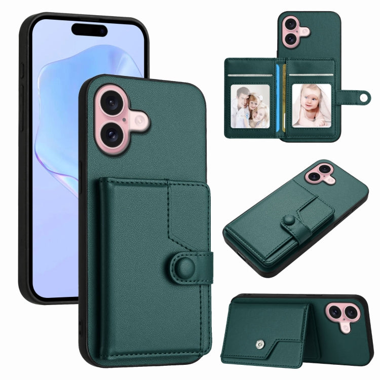 Capa de telemóvel com bolsa para cartões com botão e proteção RFID anti-roubo, para iPhone 17 Pro Max, para iPhone 17 Pro, para iPhone 17, para iPhone Air, para iPhone 16 Pro Max, para iPhone 16 Pro, para iPhone 16 Plus, para iPhone 16