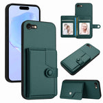 Capa de telemóvel com bolsa para cartões com botão e proteção RFID anti-roubo, para iPhone SE 2022 / 2020, para iPhone 13 Pro Max, para iPhone 13 Pro, para iPhone 13, para iPhone 13 mini, para iPhone 12, para iPhone 12 Pro Max, para iPhone 12 Pro