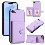 Capa de telemóvel com bolsa para cartões com botão e proteção RFID anti-roubo, para iPhone SE 2022 / 2020, para iPhone 13 Pro Max, para iPhone 13 Pro, para iPhone 13, para iPhone 13 mini, para iPhone 12, para iPhone 12 Pro Max, para iPhone 12 Pro