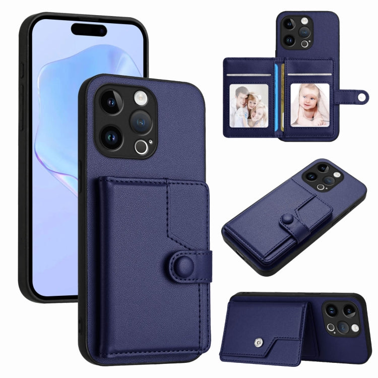 Capa de telemóvel com bolsa para cartões com botão e proteção RFID anti-roubo, para iPhone SE 2022 / 2020, para iPhone 13 Pro Max, para iPhone 13 Pro, para iPhone 13, para iPhone 13 mini, para iPhone 12, para iPhone 12 Pro Max, para iPhone 12 Pro