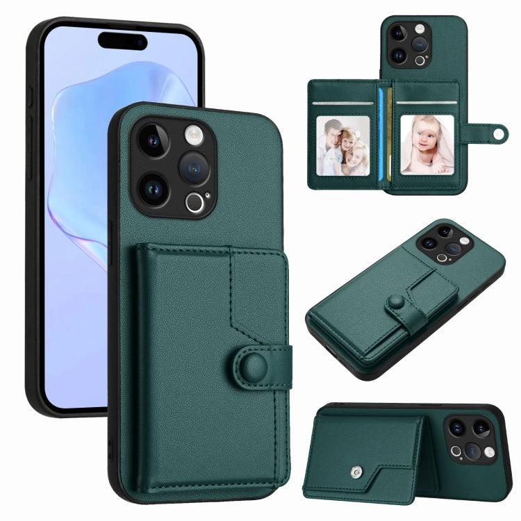 Capa de telemóvel com bolsa para cartões com botão e proteção RFID anti-roubo, para iPhone SE 2022 / 2020, para iPhone 13 Pro Max, para iPhone 13 Pro, para iPhone 13, para iPhone 13 mini, para iPhone 12, para iPhone 12 Pro Max, para iPhone 12 Pro