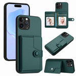 Capa de telemóvel com bolsa para cartões com botão e proteção RFID anti-roubo, para iPhone SE 2022 / 2020, para iPhone 13 Pro Max, para iPhone 13 Pro, para iPhone 13, para iPhone 13 mini, para iPhone 12, para iPhone 12 Pro Max, para iPhone 12 Pro