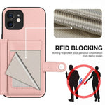 Capa de telemóvel com bolsa para cartões com botão e proteção RFID anti-roubo, para iPhone 12 mini, para iPhone 11 Pro Max, para iPhone 11, para iPhone 11 Pro, para iPhone XS / X, para iPhone XR, para iPhone XS Max, para iPhone 8 Plus / 7 Plus