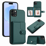 Capa de telemóvel com bolsa para cartões com botão e proteção RFID anti-roubo, para iPhone 12 mini, para iPhone 11 Pro Max, para iPhone 11, para iPhone 11 Pro, para iPhone XS / X, para iPhone XR, para iPhone XS Max, para iPhone 8 Plus / 7 Plus