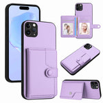 Capa de telemóvel com bolsa para cartões com botão e proteção RFID anti-roubo, para iPhone 12 mini, para iPhone 11 Pro Max, para iPhone 11, para iPhone 11 Pro, para iPhone XS / X, para iPhone XR, para iPhone XS Max, para iPhone 8 Plus / 7 Plus