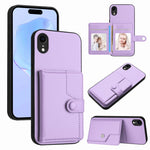 Capa de telemóvel com bolsa para cartões com botão e proteção RFID anti-roubo, para iPhone 12 mini, para iPhone 11 Pro Max, para iPhone 11, para iPhone 11 Pro, para iPhone XS / X, para iPhone XR, para iPhone XS Max, para iPhone 8 Plus / 7 Plus