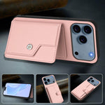 Capa de telemóvel com bolsa para cartões com botão e proteção RFID anti-roubo, para iPhone 17 Pro Max, para iPhone 17 Pro, para iPhone 17, para iPhone Air, para iPhone 16 Pro Max, para iPhone 16 Pro, para iPhone 16 Plus, para iPhone 16