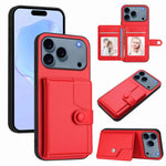Capa de telemóvel com bolsa para cartões com botão e proteção RFID anti-roubo, para iPhone 17 Pro Max, para iPhone 17 Pro, para iPhone 17, para iPhone Air, para iPhone 16 Pro Max, para iPhone 16 Pro, para iPhone 16 Plus, para iPhone 16
