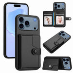 Capa de telemóvel com bolsa para cartões com botão e proteção RFID anti-roubo, para iPhone 17 Pro Max, para iPhone 17 Pro, para iPhone 17, para iPhone Air, para iPhone 16 Pro Max, para iPhone 16 Pro, para iPhone 16 Plus, para iPhone 16