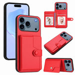 Capa de telemóvel com bolsa para cartões com botão e proteção RFID anti-roubo, para iPhone 17 Pro Max, para iPhone 17 Pro, para iPhone 17, para iPhone Air, para iPhone 16 Pro Max, para iPhone 16 Pro, para iPhone 16 Plus, para iPhone 16