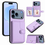 Capa de telemóvel com bolsa para cartões com botão e proteção RFID anti-roubo, para iPhone 17 Pro Max, para iPhone 17 Pro, para iPhone 17, para iPhone Air, para iPhone 16 Pro Max, para iPhone 16 Pro, para iPhone 16 Plus, para iPhone 16