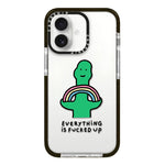 Simple Illustration Pattern Full Coverage Phone Case, For iPhone 16 Plus