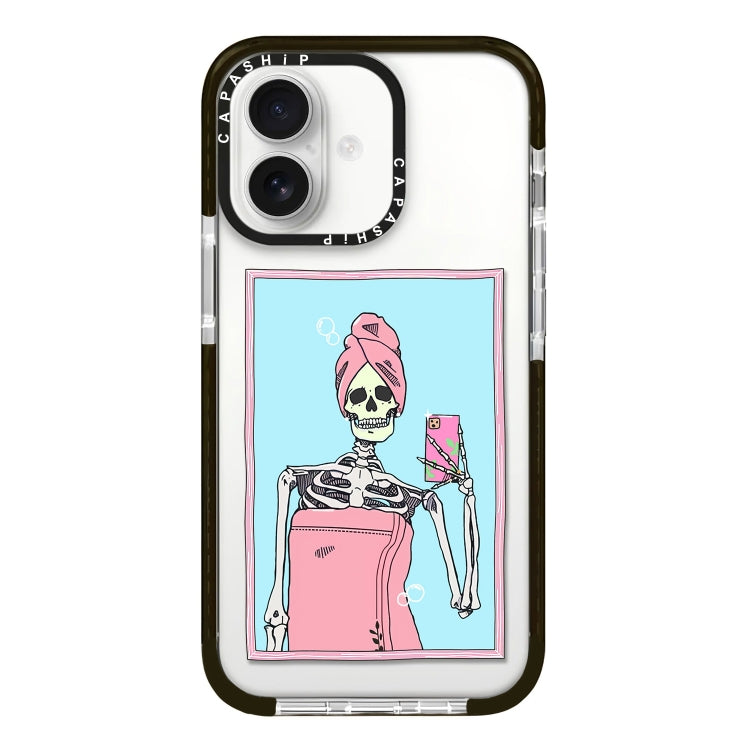 Simple Illustration Pattern Full Coverage Phone Case, For iPhone 16 Plus