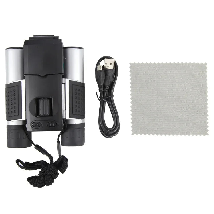 Telescópio Binocular com Ecrã LCD de 1,5 polegadas 10X, Câmara Digital 10X 1,5 polegadas LCD