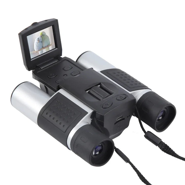 Telescópio Binocular com Ecrã LCD de 1,5 polegadas 10X, Câmara Digital 10X 1,5 polegadas LCD