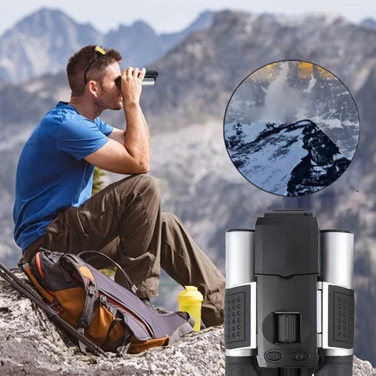 Telescópio Binocular com Ecrã LCD de 1,5 polegadas 10X, Câmara Digital 10X 1,5 polegadas LCD