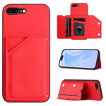Capa para telemóvel Skin Feel com quatro compartimentos para cartões e alça de pulso, para iPhone 12 mini, para iPhone 11 Pro Max, para iPhone 11, para iPhone 11 Pro, para iPhone X / XS, para iPhone XR, para iPhone XS Max, para iPhone 7 Plus / 8 Plus