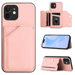 Capa para telemóvel Skin Feel com quatro compartimentos para cartões e alça de pulso, para iPhone 12 mini, para iPhone 11 Pro Max, para iPhone 11, para iPhone 11 Pro, para iPhone X / XS, para iPhone XR, para iPhone XS Max, para iPhone 7 Plus / 8 Plus