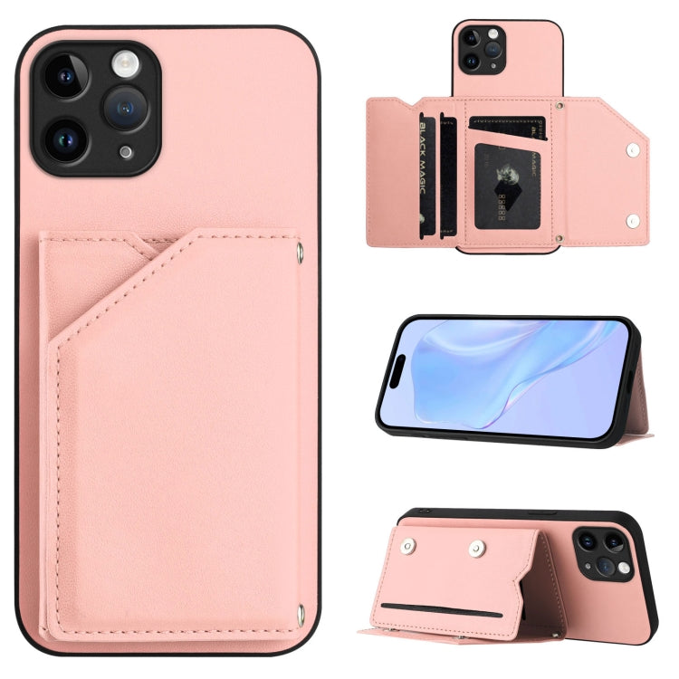 Capa para telemóvel Skin Feel com quatro compartimentos para cartões e alça de pulso, para iPhone 12 mini, para iPhone 11 Pro Max, para iPhone 11, para iPhone 11 Pro, para iPhone X / XS, para iPhone XR, para iPhone XS Max, para iPhone 7 Plus / 8 Plus