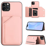 Capa para telemóvel Skin Feel com quatro compartimentos para cartões e alça de pulso, para iPhone 12 mini, para iPhone 11 Pro Max, para iPhone 11, para iPhone 11 Pro, para iPhone X / XS, para iPhone XR, para iPhone XS Max, para iPhone 7 Plus / 8 Plus
