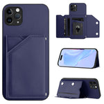 Capa para telemóvel Skin Feel com quatro compartimentos para cartões e alça de pulso, para iPhone 12 mini, para iPhone 11 Pro Max, para iPhone 11, para iPhone 11 Pro, para iPhone X / XS, para iPhone XR, para iPhone XS Max, para iPhone 7 Plus / 8 Plus