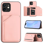Capa para telemóvel Skin Feel com quatro compartimentos para cartões e alça de pulso, para iPhone 12 mini, para iPhone 11 Pro Max, para iPhone 11, para iPhone 11 Pro, para iPhone X / XS, para iPhone XR, para iPhone XS Max, para iPhone 7 Plus / 8 Plus
