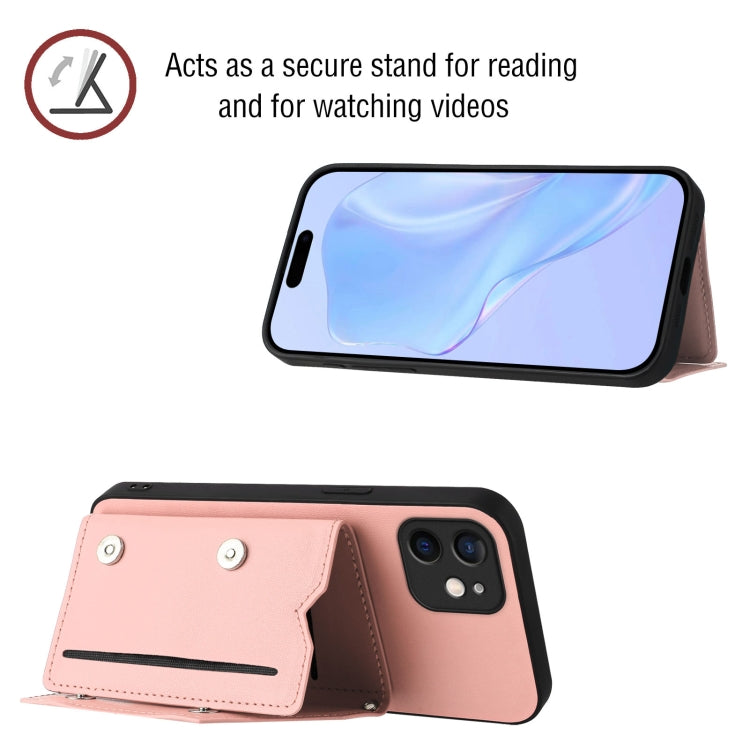 Capa para telemóvel Skin Feel com quatro compartimentos para cartões e alça de pulso, para iPhone 12 mini, para iPhone 11 Pro Max, para iPhone 11, para iPhone 11 Pro, para iPhone X / XS, para iPhone XR, para iPhone XS Max, para iPhone 7 Plus / 8 Plus