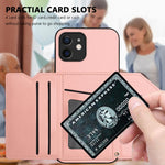 Capa para telemóvel Skin Feel com quatro compartimentos para cartões e alça de pulso, para iPhone 12 mini, para iPhone 11 Pro Max, para iPhone 11, para iPhone 11 Pro, para iPhone X / XS, para iPhone XR, para iPhone XS Max, para iPhone 7 Plus / 8 Plus