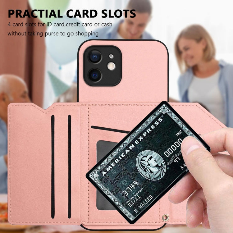 Capa para telemóvel Skin Feel com quatro compartimentos para cartões e alça de pulso, para iPhone 12 mini, para iPhone 11 Pro Max, para iPhone 11, para iPhone 11 Pro, para iPhone X / XS, para iPhone XR, para iPhone XS Max, para iPhone 7 Plus / 8 Plus