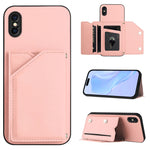 Capa para telemóvel Skin Feel com quatro compartimentos para cartões e alça de pulso, para iPhone 12 mini, para iPhone 11 Pro Max, para iPhone 11, para iPhone 11 Pro, para iPhone X / XS, para iPhone XR, para iPhone XS Max, para iPhone 7 Plus / 8 Plus