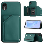 Capa para telemóvel Skin Feel com quatro compartimentos para cartões e alça de pulso, para iPhone 12 mini, para iPhone 11 Pro Max, para iPhone 11, para iPhone 11 Pro, para iPhone X / XS, para iPhone XR, para iPhone XS Max, para iPhone 7 Plus / 8 Plus