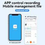 Caneta Gravadora de Voz Ultra-fina HD com Redução de Ruído Q61A Suporta Controlo por APP, 8GB, 16GB, 32GB, 64GB, 128GB