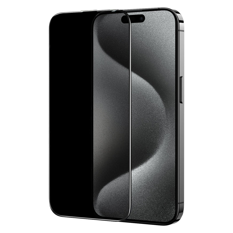Película temperada de privacidade 2.5D de ecrã total da série Knight da JOYROOM, para iPhone 17 Pro Max, para iPhone 17 Pro, para iPhone 17, para iPhone Air, para iPhone 15 Pro Max, para iPhone 15 Pro, para iPhone 15 Plus, para iPhone 15