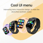 KT73S Smartwatch com Ecrã Quadrado de 1,85 polegadas e Chamada BT, Monitorização de Frequência Cardíaca / Pressão Arterial / Oxigénio no Sangue / Saúde Feminina / Sono