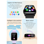 KT73S Smartwatch com Ecrã Quadrado de 1,85 polegadas e Chamada BT, Monitorização de Frequência Cardíaca / Pressão Arterial / Oxigénio no Sangue / Saúde Feminina / Sono