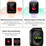 KT73S Smartwatch com Ecrã Quadrado de 1,85 polegadas e Chamada BT, Monitorização de Frequência Cardíaca / Pressão Arterial / Oxigénio no Sangue / Saúde Feminina / Sono