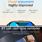 KT73S Smartwatch com Ecrã Quadrado de 1,85 polegadas e Chamada BT, Monitorização de Frequência Cardíaca / Pressão Arterial / Oxigénio no Sangue / Saúde Feminina / Sono