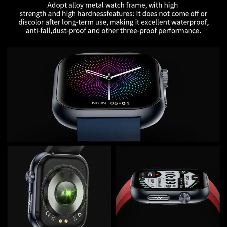 ET587 Smartwatch com Ecrã AMOLED de 1,95 polegadas, Monitorização ECG Electrocardiograma / Açúcar no Sangue