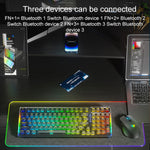 AULA F98Pro V3 Teclado Mecânico RGB com 99 Teclas, Com Fios/2.4G/Bluetooth, Três Modos, Eixo Cristal de Gelo