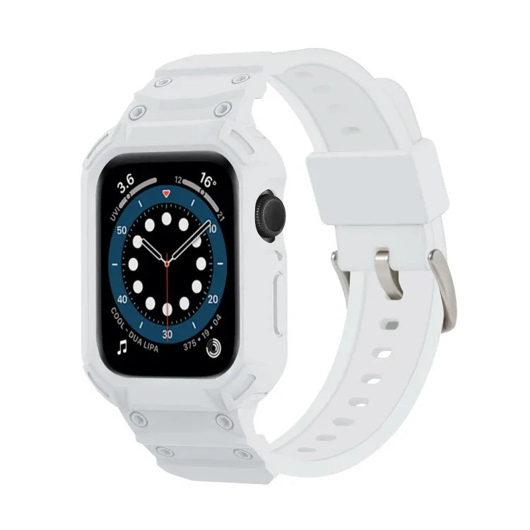 Pulseira de Relógio Integrada com Capa Armor TPU, Para Apple Watch Series 10 / 11 46mm, Para Apple Watch Series 10 / 11 42mm